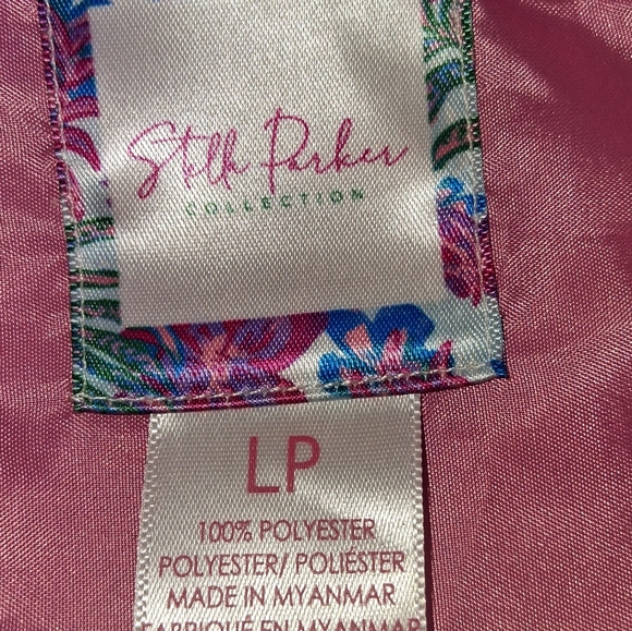 P*NWT Ladies PETITE quilted Sleeveless Vest pink Blue, Sz LP XLP Msrp $70 - Picture 6 of 8